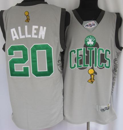 Boston Celtics 20 Ray Allen Grey 2010 Finals Commemorative Jersey Cheap
