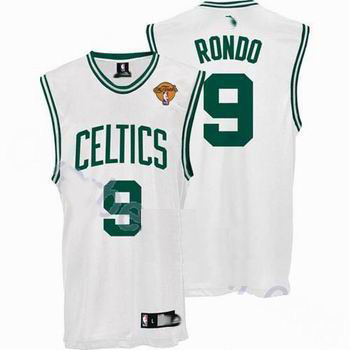 Boston Celtics 9 Rajon Rondo White Jersey with 2010 Finals Jersey Cheap