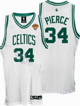 Boston Celtics 34 Paul Pierce White Jersey with 2010 Finals Jersey Cheap