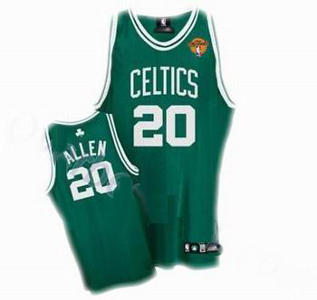 Boston Celtics 20 Ray Allen Green White Number Jersey with 2010 Finals Cheap