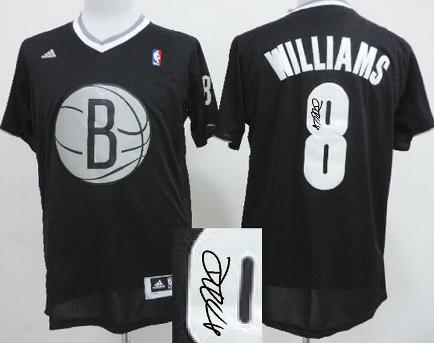 Brooklyn Nets 8 Deron Williams Black Revolution 30 Swingman NBA Jersey 2013 Christmas Style Signed Cheap
