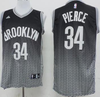 Brooklyn Nets 34 Paul Pierce Black Black Drift Fashion NBA jersey Cheap