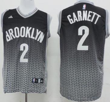 Brooklyn Nets 2 Kevin Garnett Black Drift Fashion NBA jersey