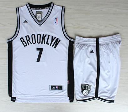 Brooklyn Nets 7 Joe Johnson White Revolution 30 Swingman Jerseys Shorts NBA Suits Cheap