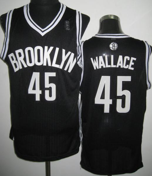 Brooklyn Nets 45 Gerald Wallace Black Revolution 30 NBA Jerseys
