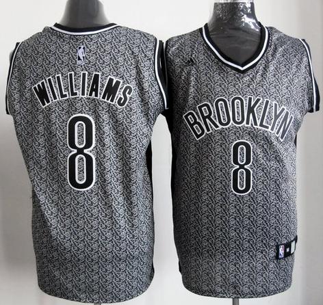 Brooklyn Nets 8 Deron Williams Grey Static Fashion Swingman NBA Jersey Cheap