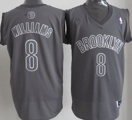 Brooklyn Nets 8 Deron Williams Grey Revolution 30 Swingman NBA Jerseys Christmas Style Cheap