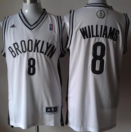 Brooklyn Nets 8 Deron Williams White Revolution 30 Swingman NBA Jerseys