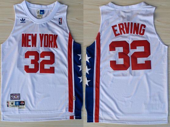 New Jersey Nets #32 Julius Erving White ABA Hardwood Classic Swingman Jersey Cheap