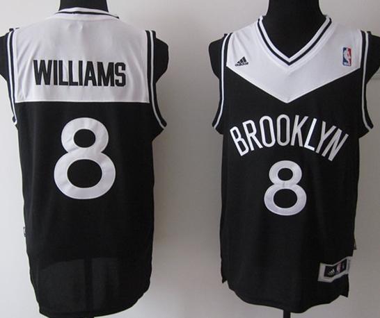 Brooklyn Nets 8 Deron Williams Black White Revolution 30 Swingman NBA Jerseys Cheap