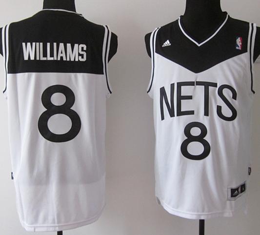Brooklyn Nets 8 Deron Williams White Revolution 30 Swingman NBA Jerseys