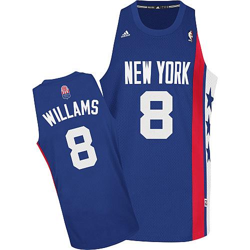 New York Nets 8# Deron Williams Blue ABA Hardwood Classic Swingman Jersey Cheap