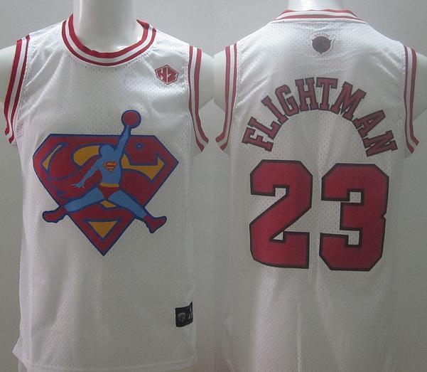 Chicago Bulls 23 Michael Jordan White Flightman Basketball Jerseys