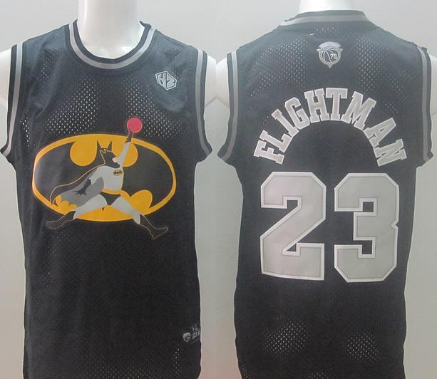 Chicago Bulls 23 Michael Jordan Black Flightman Basketball Jerseys