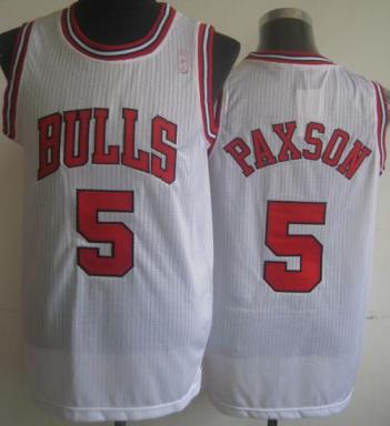 Chicago Bulls 5 John Paxson White Hardwood Classics Revolution 30 NBA Jerseys