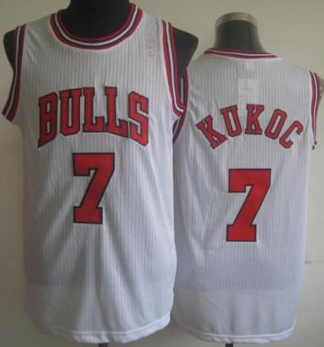Chicago Bulls #7 Toni Kukoc White Hardwood Classics Revolution 30 NBA Jerseys Cheap