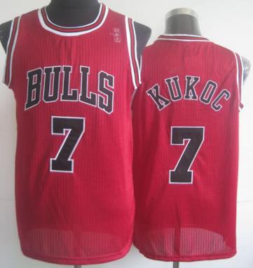 Chicago Bulls #7 Toni Kukoc Red Hardwood Classics Revolution 30 NBA Jerseys