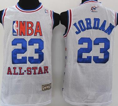 Chicago Bulls 23 Michael Jordan 2003 All Star White Throwback NBA Jersey