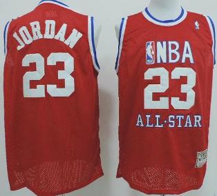 Chicago Bulls 23 Michael Jordan 2003 All Star Red Throwback NBA Jersey Cheap