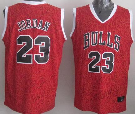 Chicago Bulls 23 Michael Jordan Red Leopard Grain NBA Jersey Cheap
