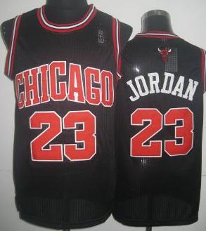 Chicago Bulls 23 Michael Jordan Black Revolution 30 NBA Jersey White Name