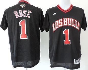 Chicago Bulls 1 Derrick Rose 2014 Latin Nights Black Swingman NBA Jerseys
