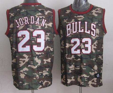 Chicago Bulls 23 Michael Jordan Camo Revolution 30 Swingman NBA Jerseys Cheap
