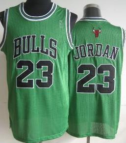 Chicago Bulls 23 Michael Jordan Green Revolution 30 NBA Jerseys