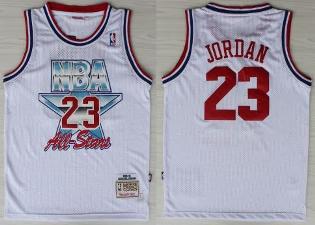 Chicago Bulls 23 Michael Jordan 1992-93 All Star White M&N NBA Jerseys Cheap