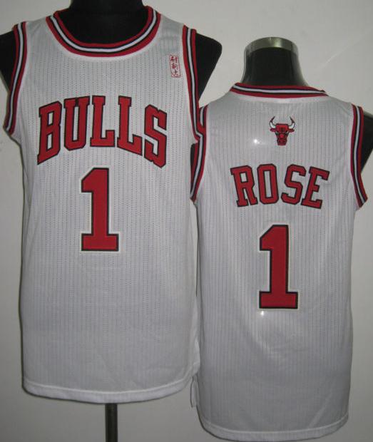 Chicago Bulls 1 Derrick Rose White Revolution 30 NBA Jerseys Cheap