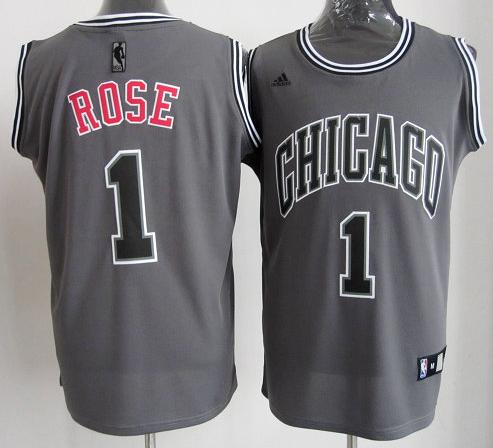 Chicago Bulls 1 Derrick Rose Grey Revolution 30 Swingman NBA Jerseys Cheap
