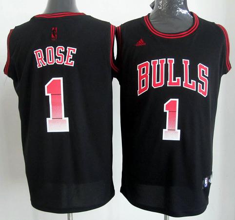 Chicago Bulls 1 Derrick Rose Black Vibe Fashion Revolution 30 Swingman Jersey Cheap