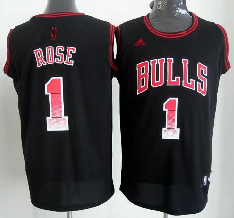 Chicago Bulls 1 Derrick Rose Black Vibe Fashion Revolution 30 Swingman Jersey