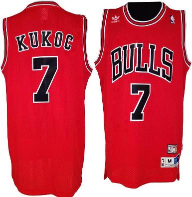 Chicago Bulls #7 Toni Kukoc Red Soul Swingman NBA Jerseys