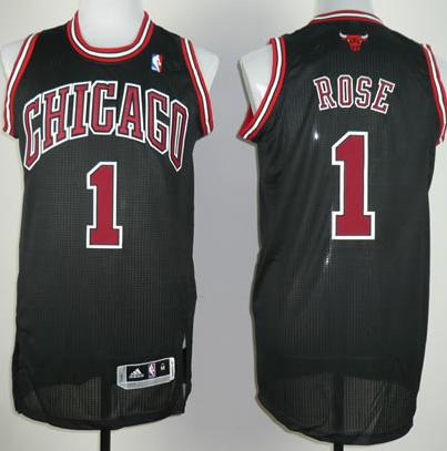 Revolution 30 Chicago Bulls 1 Derek Rose Black NBA Jerseys Cheap