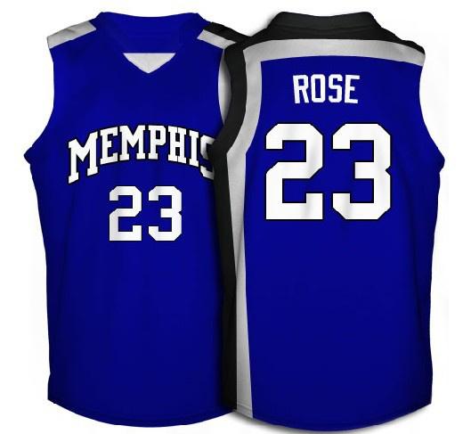 Memphis Tigers 23 Derrick Rose Blue Jersey