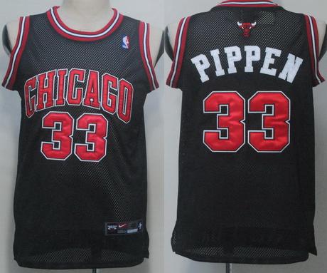 Chicago Bulls 33 Pippen Black NBA Jerseys Chicago Bulls 33 Pippen Black NBA Jerseys