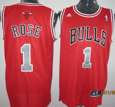 Chicago Bulls 1 Derrick Rose Red Revolution 30 Swingman Jersey White Number Cheap