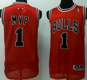 Chicago Bulls 1 Derrick Rose 2011 MVP Red Jersey Cheap