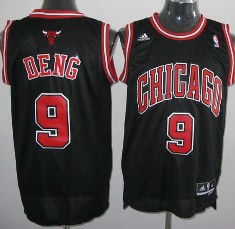 Revolution 30 Chicago Bulls 9 Luol Deng Black Swingman Jersey Cheap