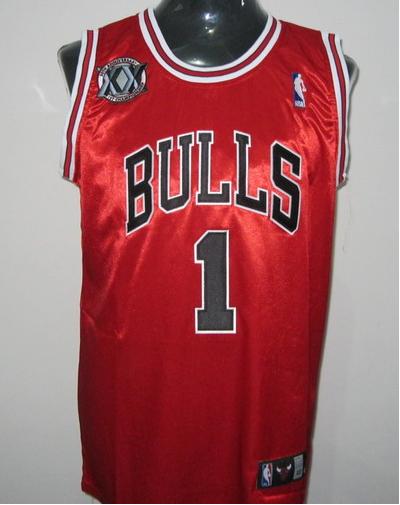 Chicago Bulls 1 Derek Rose Red 20th Jersey Cheap