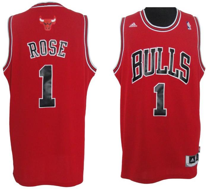 Revolution 30 Chicago Bulls 1 Derrick Rose Red Swingman Jersey