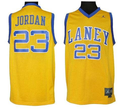 Laney High School 23 Michael Jordan Classic Stitched Yellow M&N Jersey Cheap