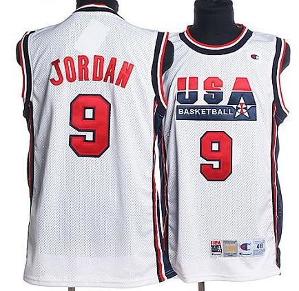 Chicago Bulls 9 Jordan White USA Jersey Cheap