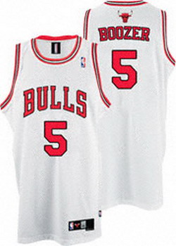 Chicago Bulls 5 Carlos Boozer White Jerseys