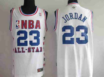 Chicago Bulls 23 Jordan white Jerseys 1985 All Star Cheap