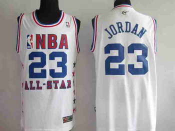 Chicago Bulls 23 Jordan white Jerseys 1985 All Star