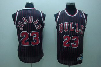 Chicago Bulls 23 jordan Black red strip SWINGMAN jerseys Cheap