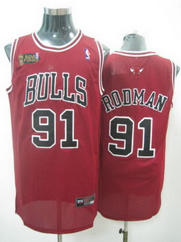 Chicago Bulls 91 RODMAN red jerseys