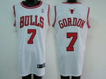 Chicago Bulls 7 GORDON white jerseys